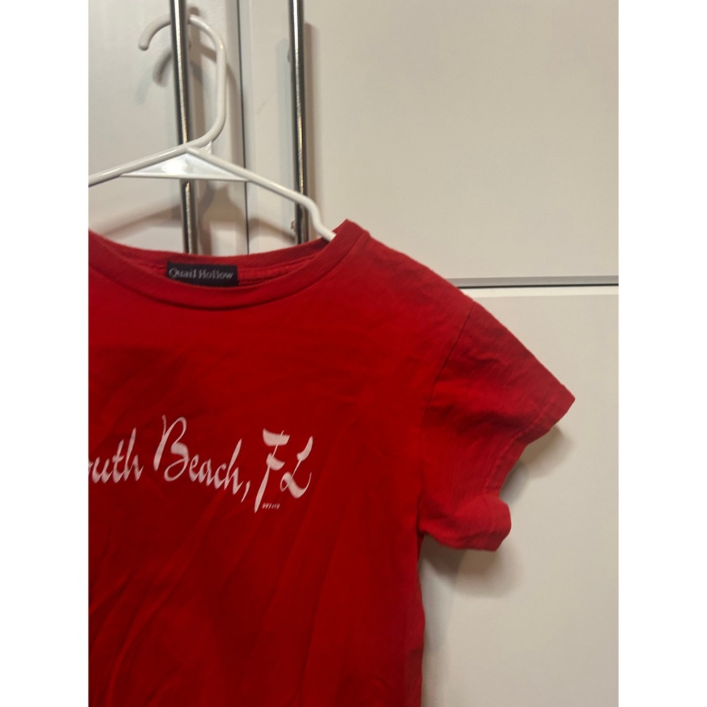 Vintage Quail Hollow South Beach Florida Red Graphic T-Shirt Mens Medium Cotton - Picture 5 of 11